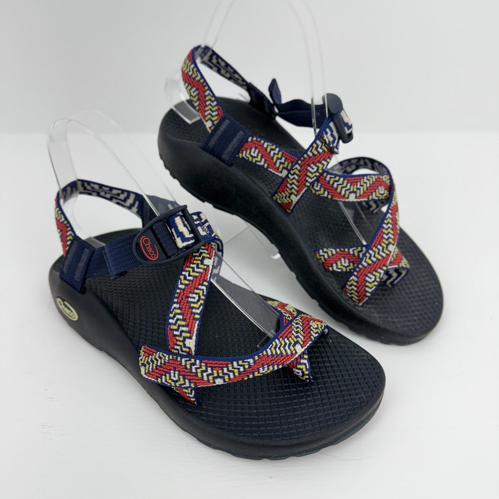 Chaco‎ Womens ZCloud 2 Sport Sandals Navy Geometric Toe Loop J105470W Size 7
